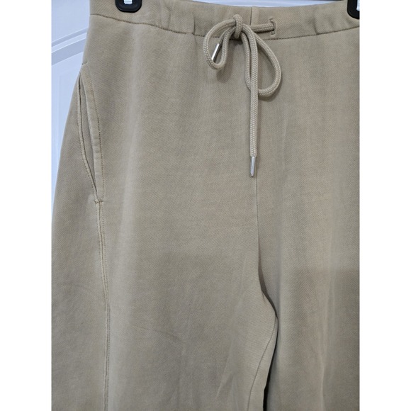 Zara 100% Cotton Washed Effect Oversized Wide Leg Sweatpants Beige Size S NWT - Picture 3 of 5